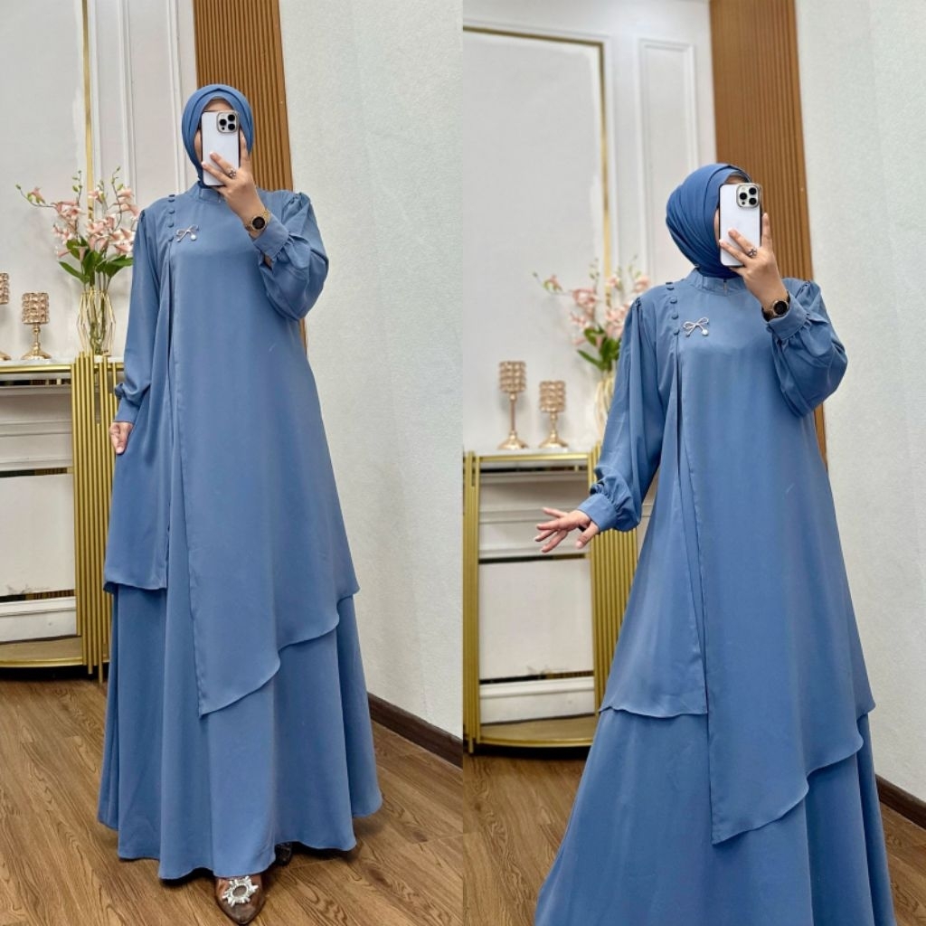 gamis dress melayu malaysia muslim jumbo Bahan marbella