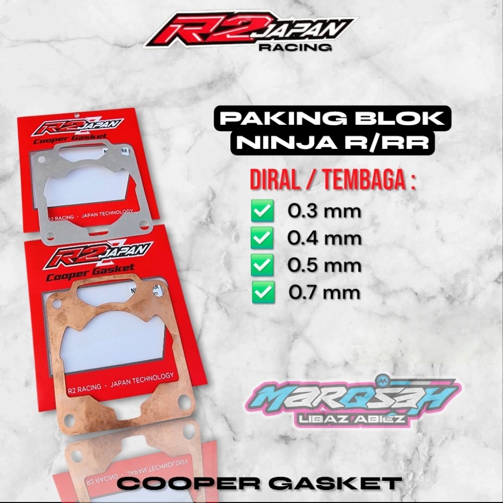 PAKING BLOK TEMBAGA DIRAL NINJA PACKING BLOK NINJA R2 JAPAN ORIGINAL