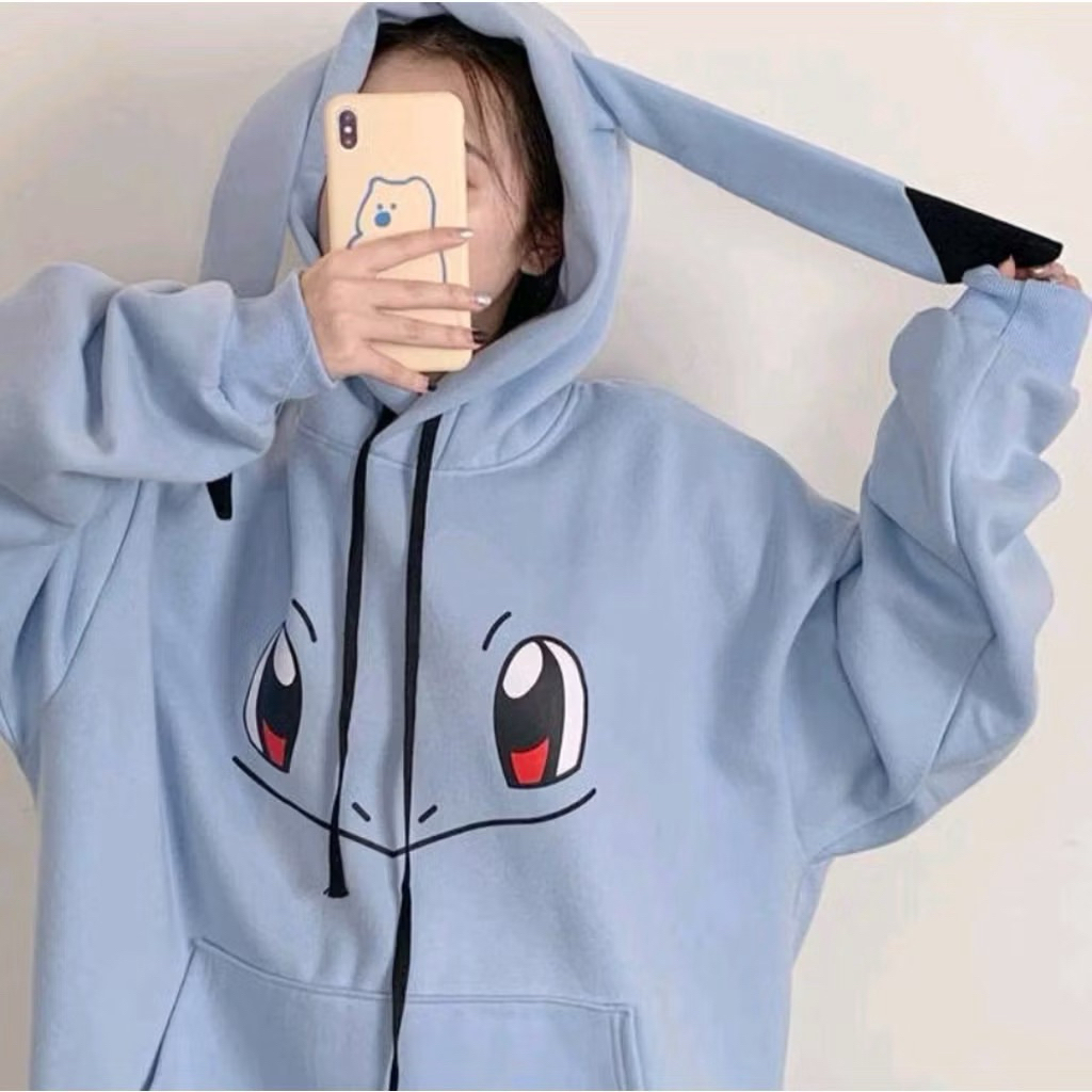 Digimon Cute Sweater HOODIE Oversize Wanita Korean Style