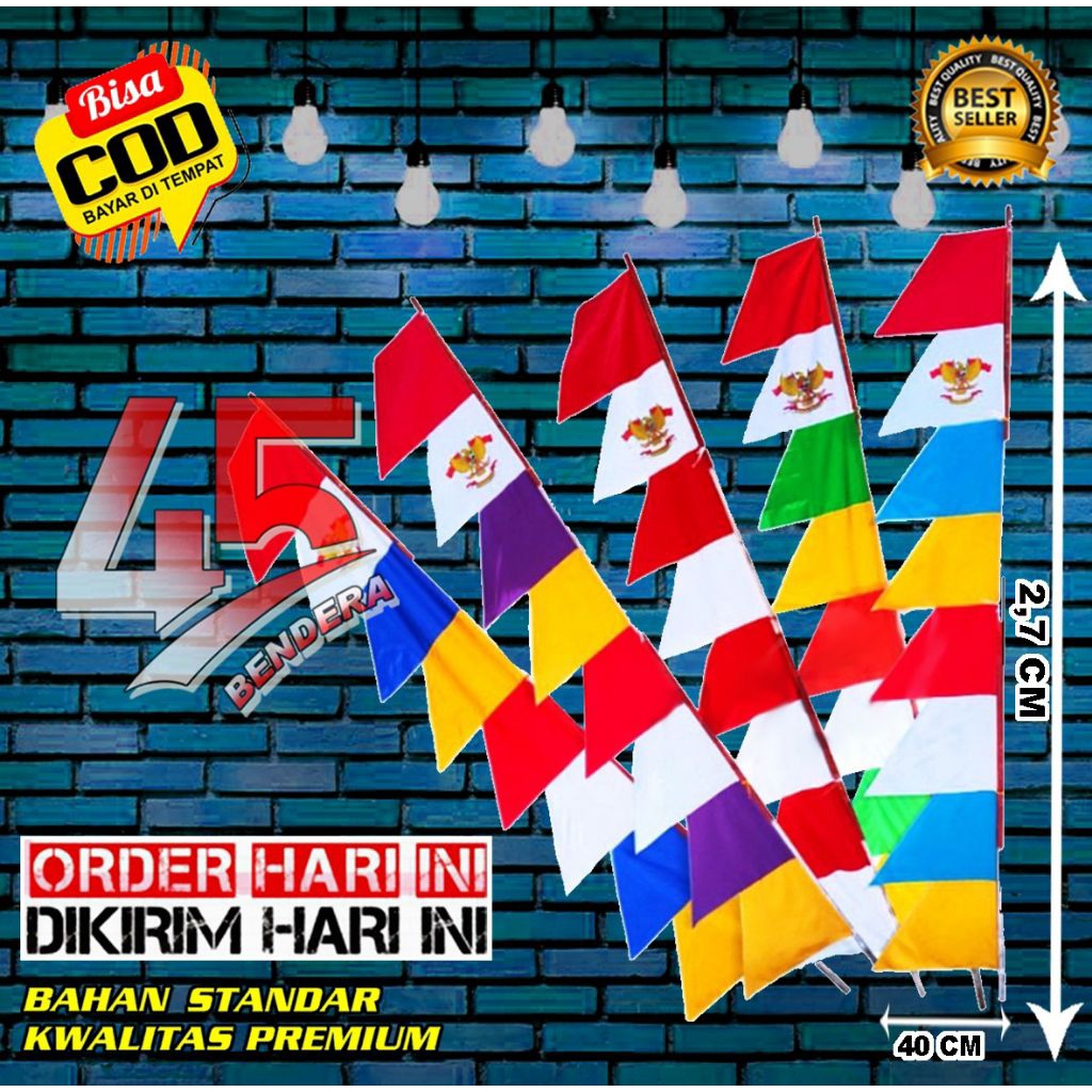UMBUL UMBUL WARNA WARNI ISI 5 PCS terlaris