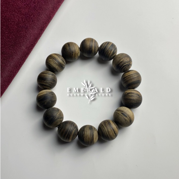 Gelang Asli Gaharu Sink Kalimantan - Gaharu Mentareng Malinau 16mm