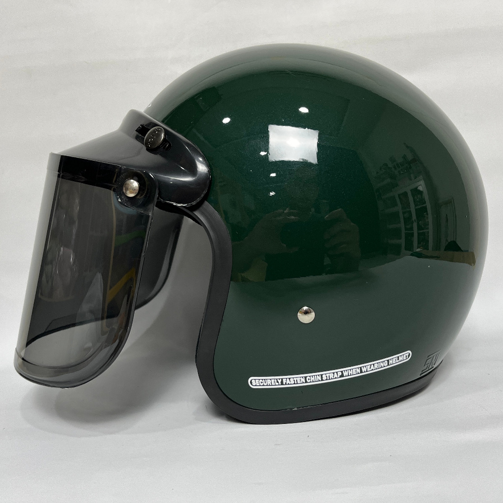 Helm Bogo Hijau Army Glossy - Helmet SNI Dewasa BXP