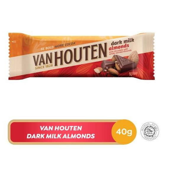 

Van Houten Cokelat Dark Milk Almond 40 g