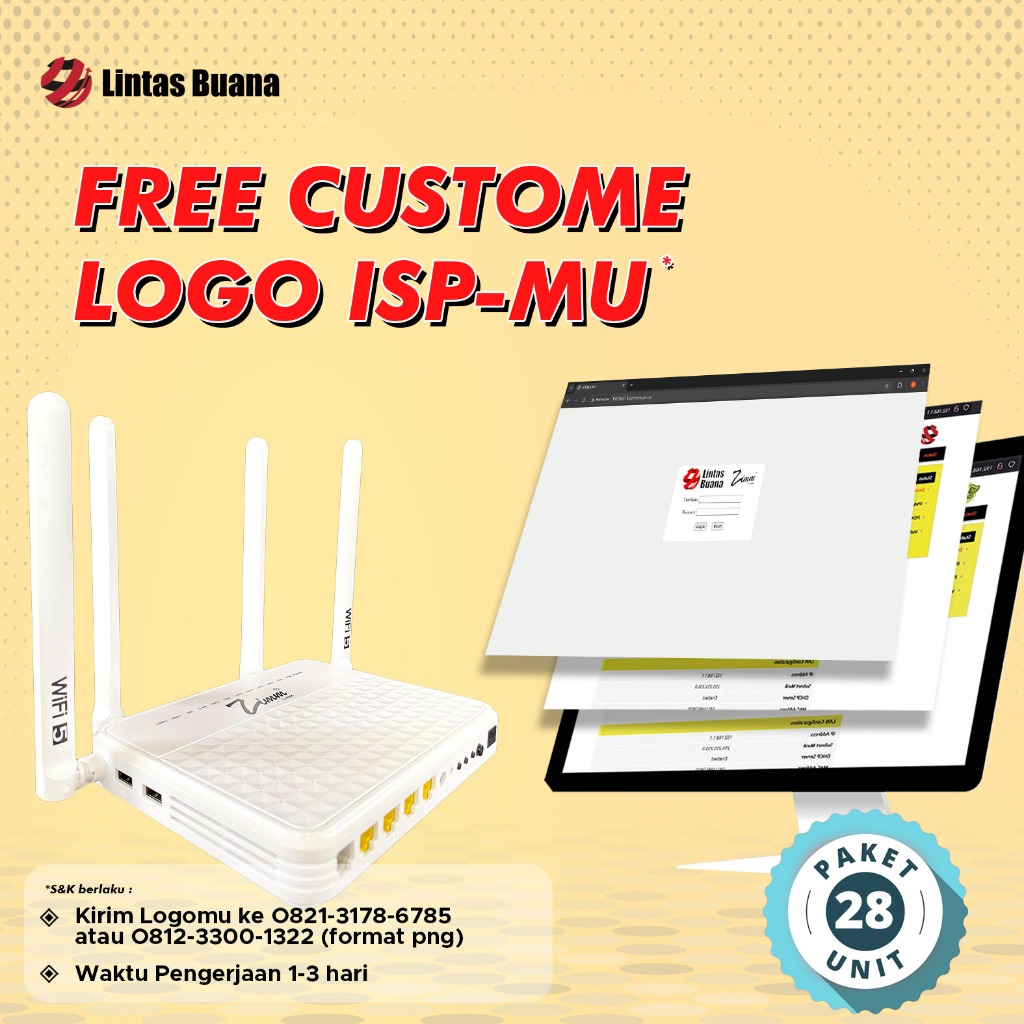 ZIMMLINK XPON ONU ZL-4224X AC1200 DUAL BAND ONU Support EPON & GPON ONT 4*1FE  ZL4224X PAKET 28 ONU