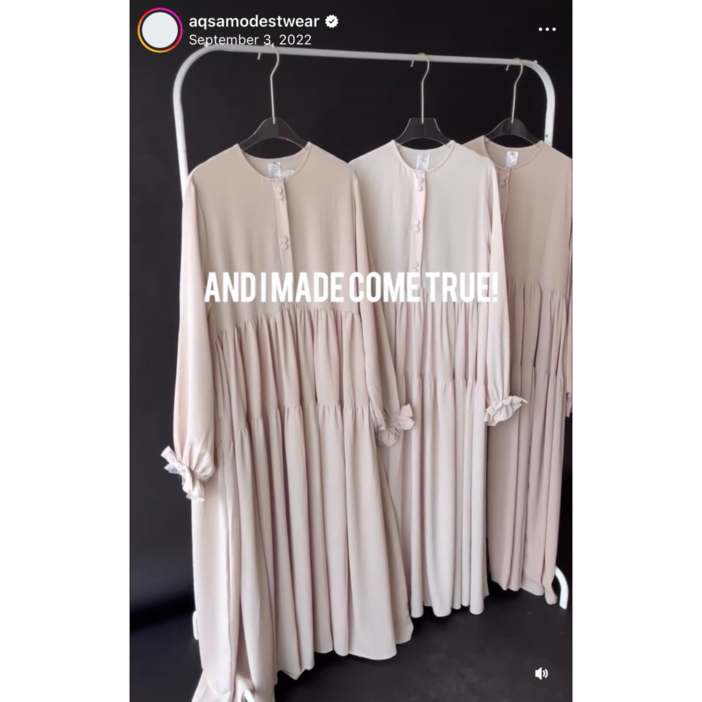 Preloved Dress/Gamis Aqsamodest/Dnc/Zhafirah