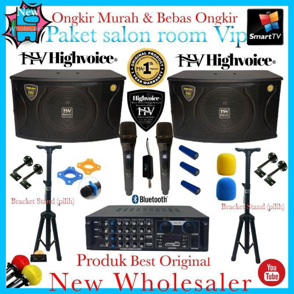 paket Salon speaker sound 10inch Highvoice voyager10Pro Room musik Vip original