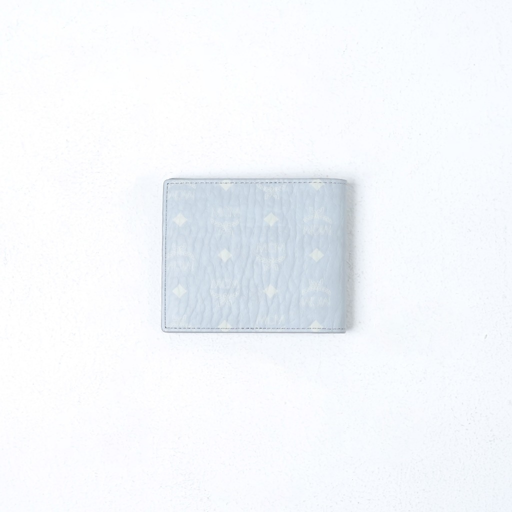 Dompet MCM VISETOS WHITE GREY WALLET 100% ORIGINAL