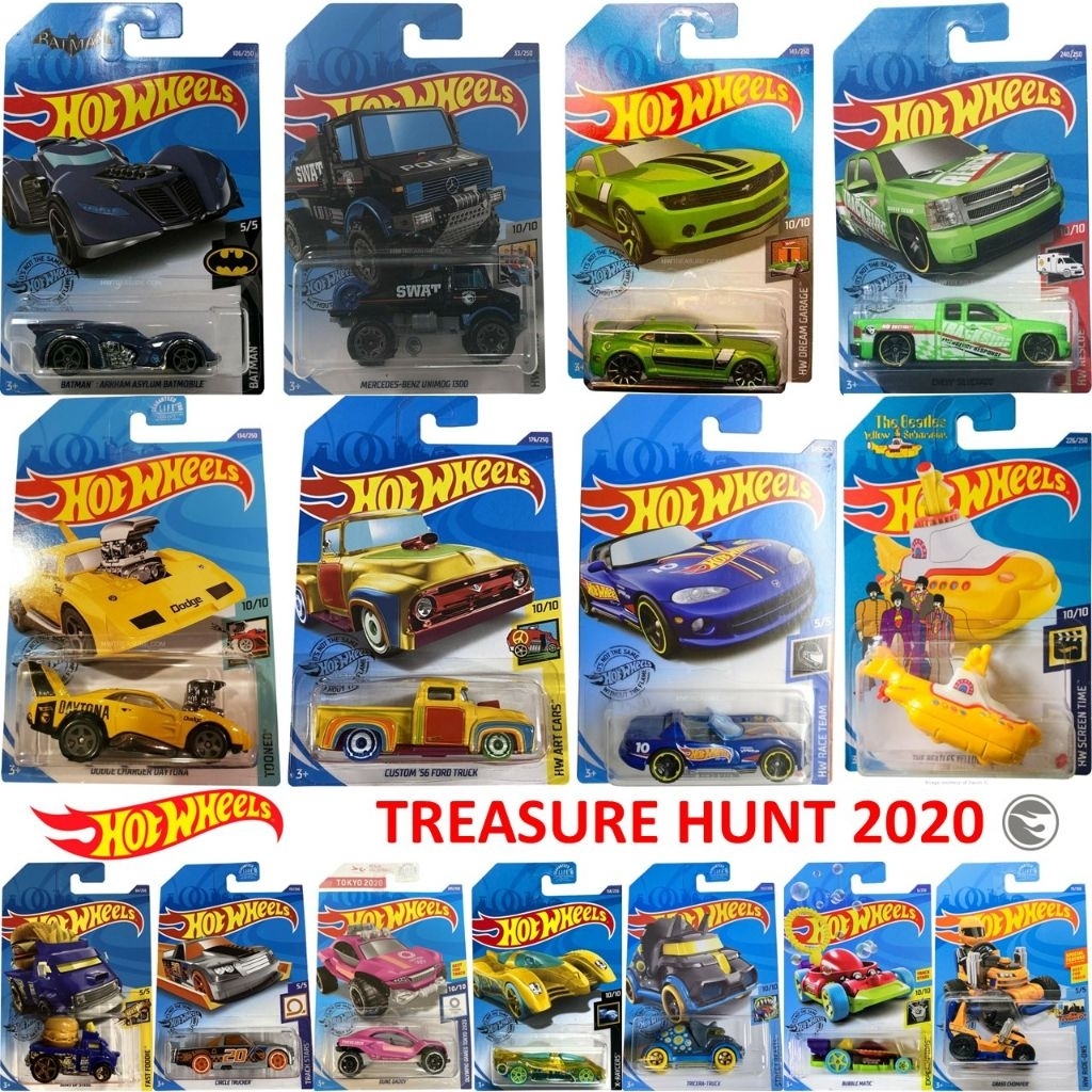 HOT WHEELS TH REG 2020 TREASURE HUNT BATMAN UNIMOG CHEVY CAMARO SILVERADO DODGE VIPER FORD TRUCK