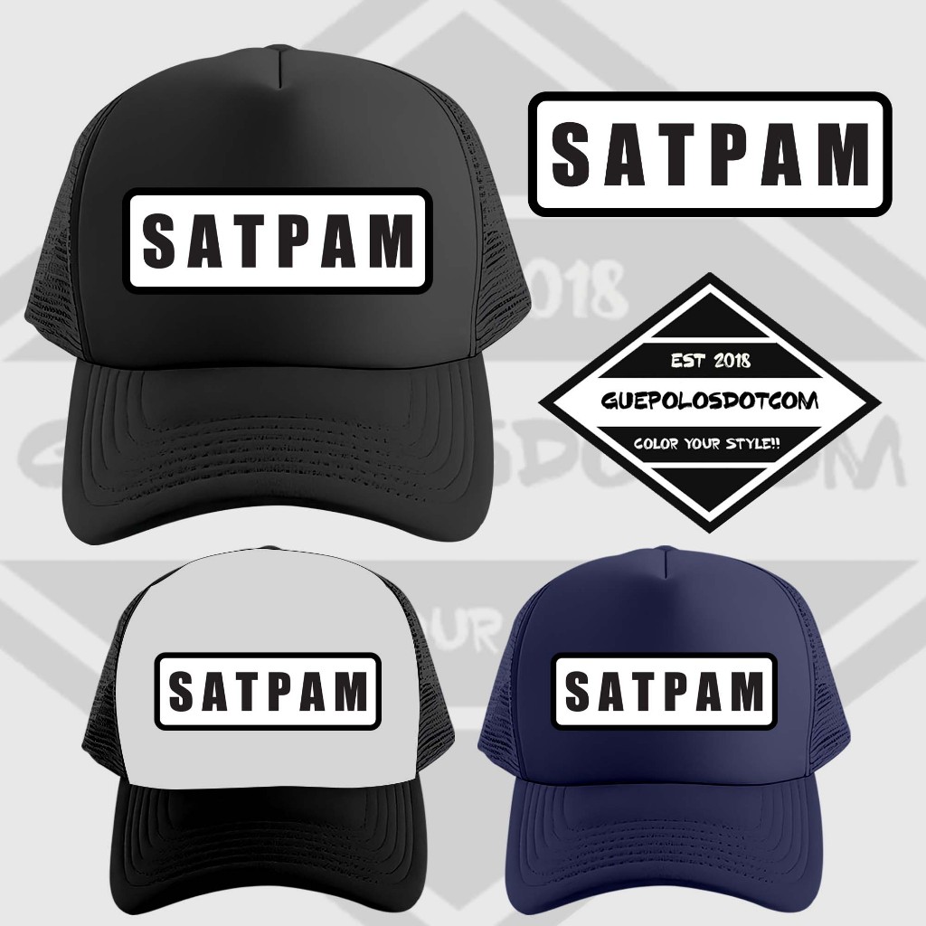 TOPI JARING TRUCKER SATPAM - Topi jaring Satpam Keren - TOPI JARING SATPAM Murah - GUEPOLOSDOTCOM
