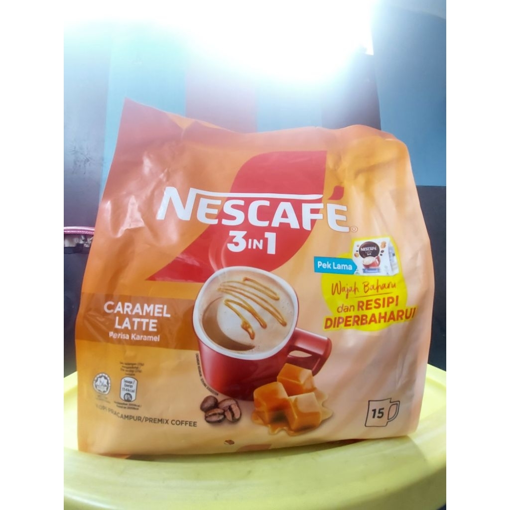 

Nescafe Latte 3in1 Caramel (15x25gr) Nescafe 3in1 Premix Coffee - Kopi Perisa Caramel