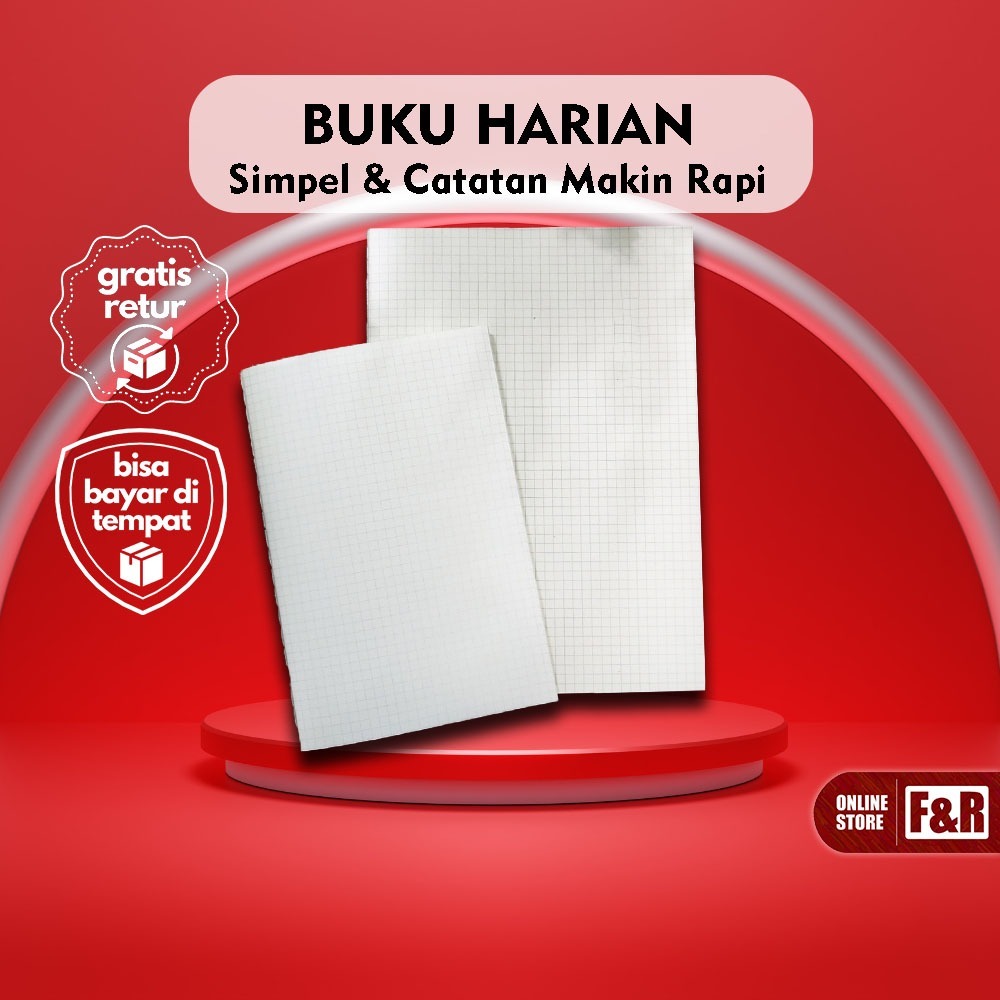 

Buku Harian Kotak-Kotak Multifungsi Anti Berantakan Rapi Notebook Kotak Simpel Buku Tulis Grid Style Catatan