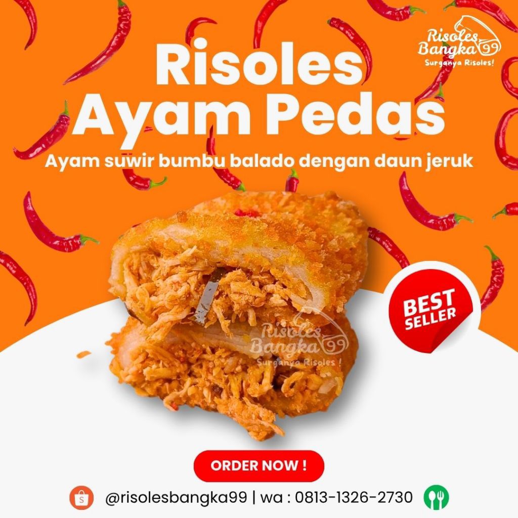 

Risoles Ayam pedas / Risoles ayam suwir / Risoles Premium