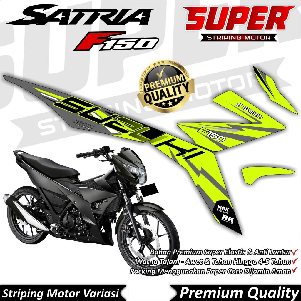 Stiker Satria Fu Fi Injeksi Anti Luntur keren Striping Satria Fu Fi Injeksi Striping Suzuki Satria F