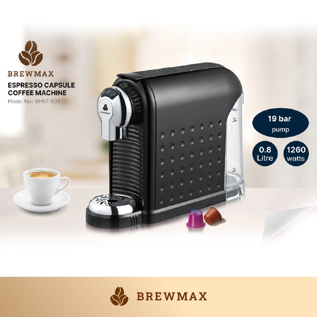 BREWMAX Brewly Mini Coffee Capsules Machine