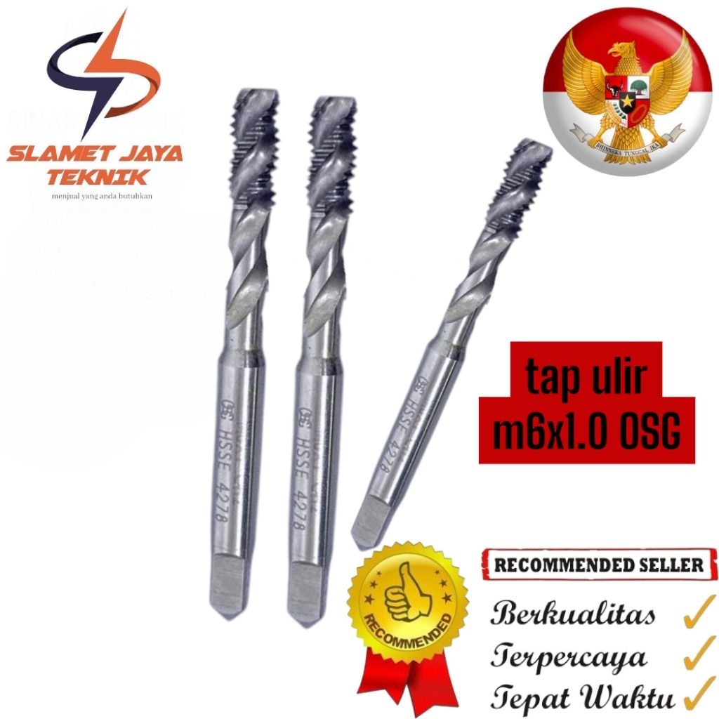 tap spirall tap mesin tap ulir m6x1.0 OSG