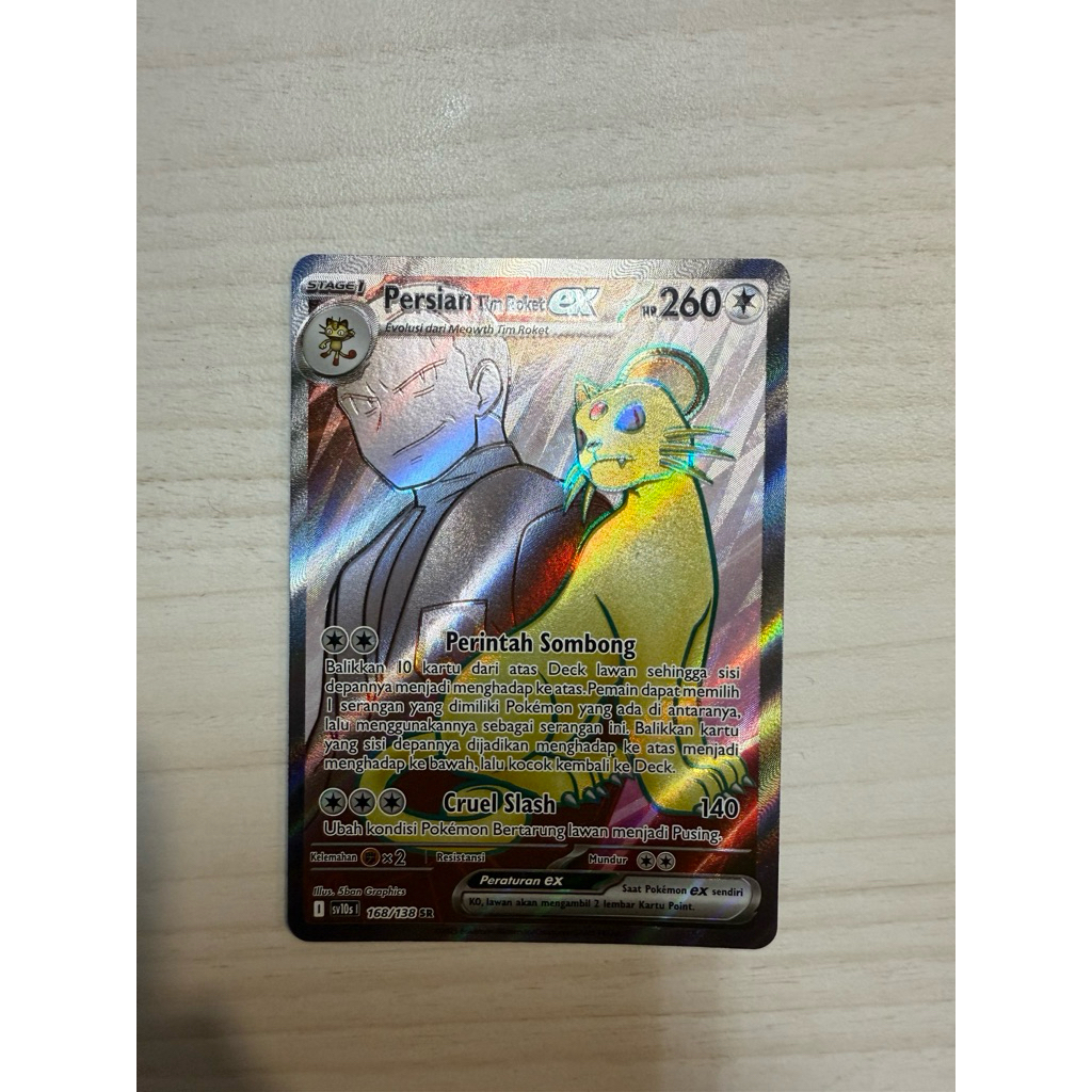 Persian Tim Rocket SR Pokemon TCG Indonesia
