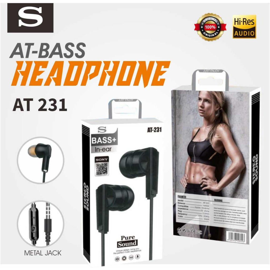 MDR AT-231 / AT231 Handset / Headset H/F / HiFi Handsfree Earphone Series S. MDR AT-231 by PIN JUE S