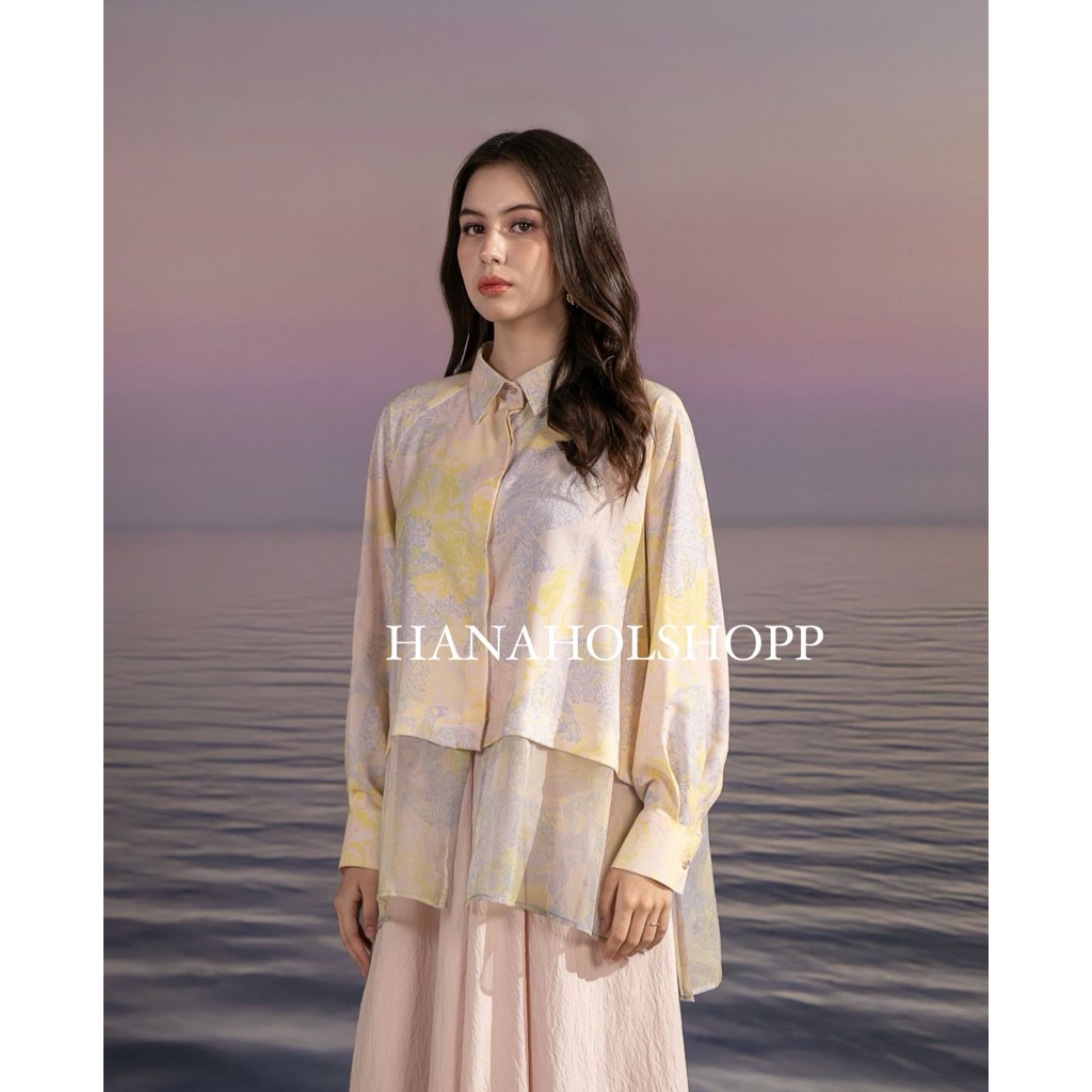 REVERIE APPAREL DARIA LAYERED TOP LIME || KAMIIDEA