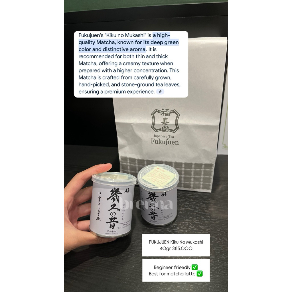 

Fukujuen Ceremonial Matcha Powder || Kyoto Japan Matcha