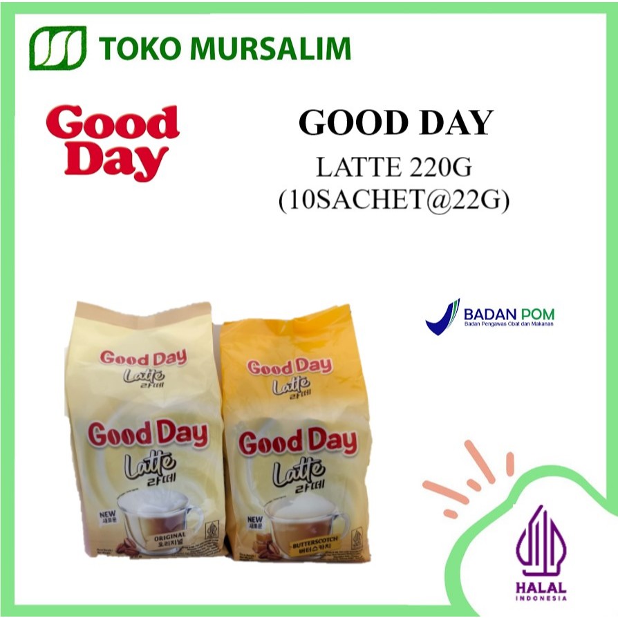 

Good Day Latte Kopi Instant Original/Butterscotch-Good Day Latte Series-Good Day Latte Original-Gooad Day Latte Butterscotch-Kopi Sachet