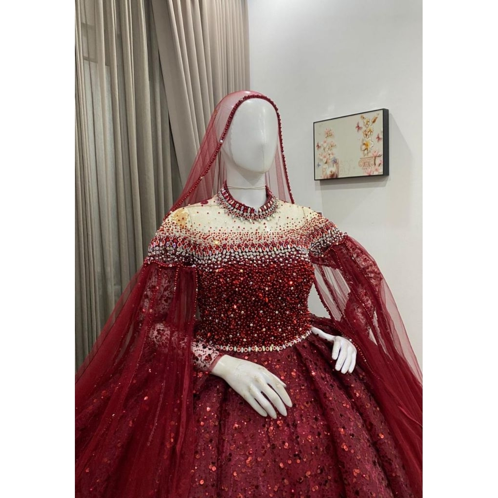 Gaun pengantin premium // gaun pengantin mewah // gaun pengantin terbaru