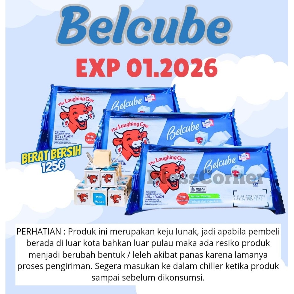 

The Laughing Cow Belcube 125 Gr Keju Belcube 24 Pcs Keju Mpasi Anak Belcube