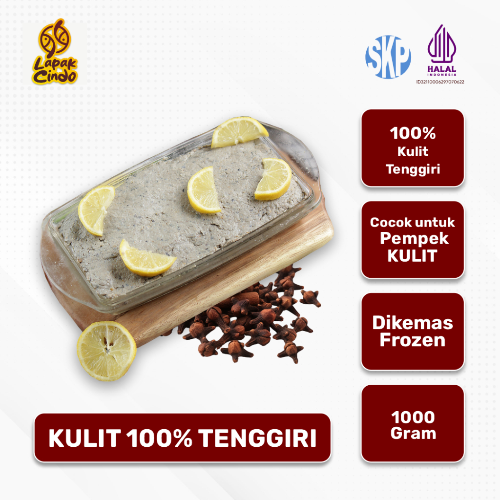 

LAPAK CINDO _ KULIT TENGGIRI 100% TANPA CAMPURAN COCOK UNTUK PEMPEK KULIT