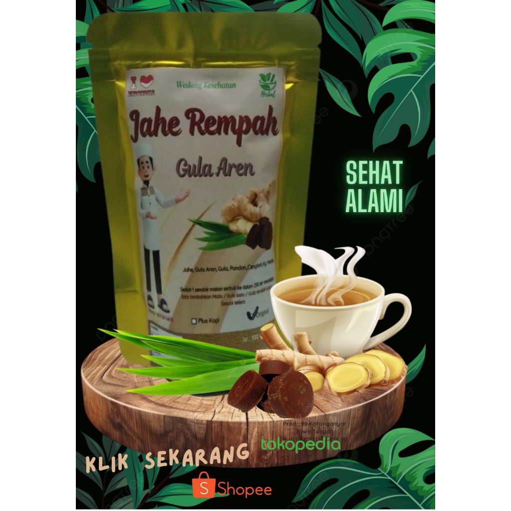 

wedang sehat jahe rempah Gula Aren