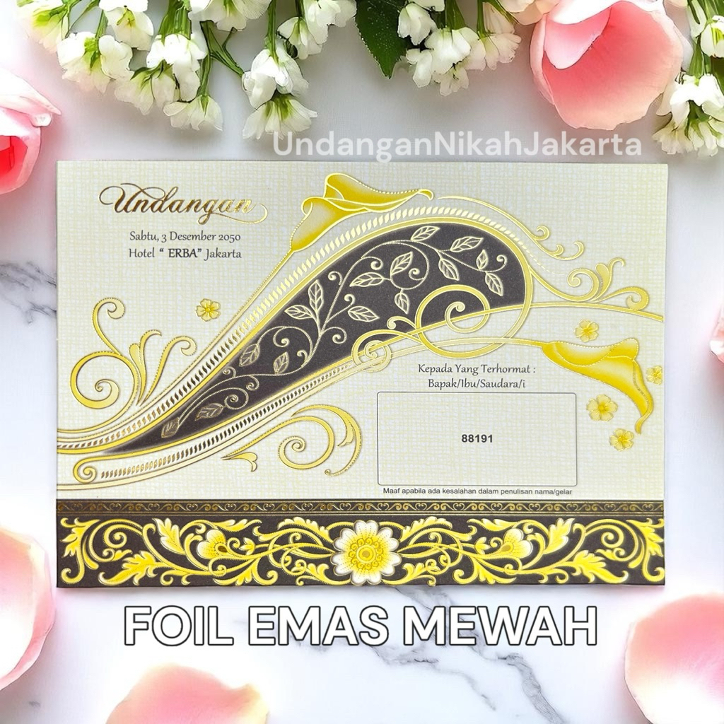 Blangko Undangan Kosong Pernikahan Erba  BLANKO UNDANGAN  MURAH Simple 88191