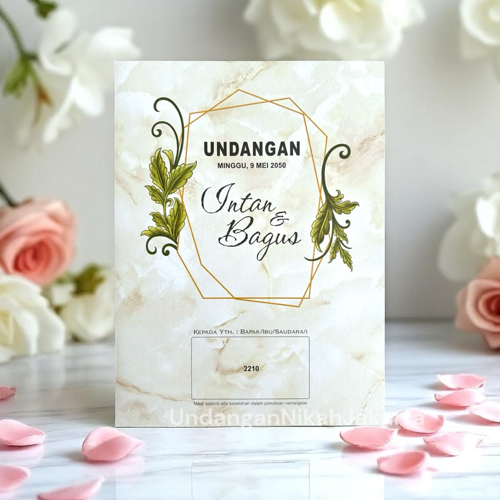 Blangko Undangan Kosong Pernikahan Erba  BLANKO UNDANGAN  MURAH Simple 2210