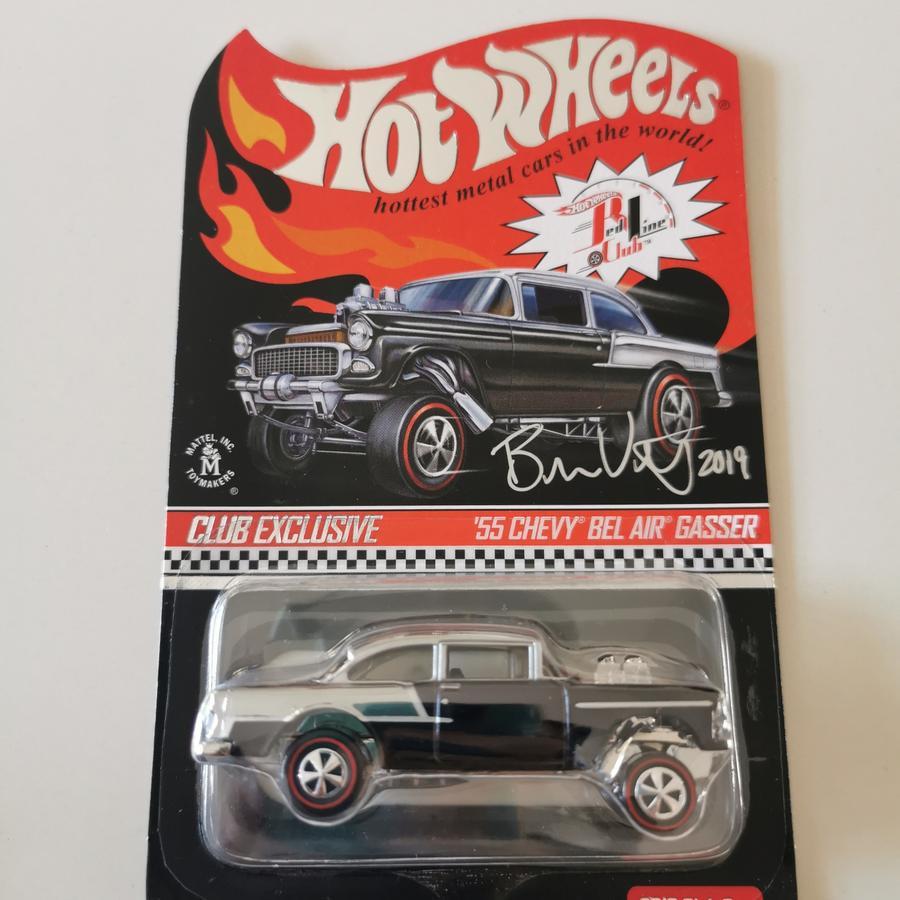Hot Wheels RLC redline 55 chevy Bel Air Gasser hitam hotwheels