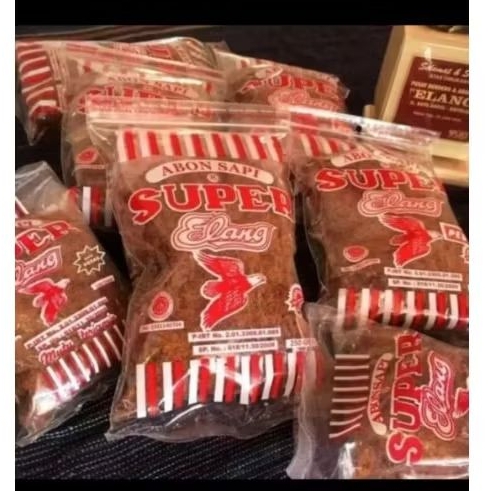 

Abon sapi cap Super Elang asli Boyolali, Abon kemasan 250gr rasa manis gurih