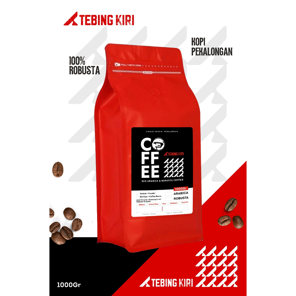 

KOPI TUBRUK TEBING KIRI 1 KG KOPI BUBUK ROBUSTA 100% PREMIUM ASLI PEKALONGAN DARK ROAST PAHIT