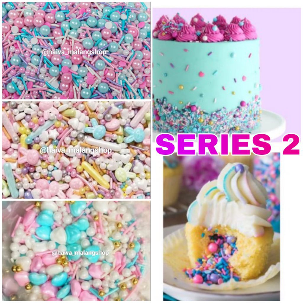 

Sprinkle Series 2 / Spikel Cute Rabbit, Pastel, Honey Pastel / Mutiara Hiasan Kue / Edible / Cup Cake / 10gr