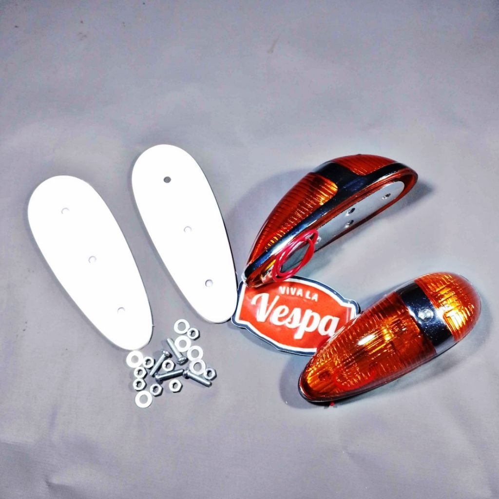 Lampu Sein Blinker Hella set Karet Vespa VGLA VGLB Kongo T4 Sprint Augsburg GSMK GSMK VBB