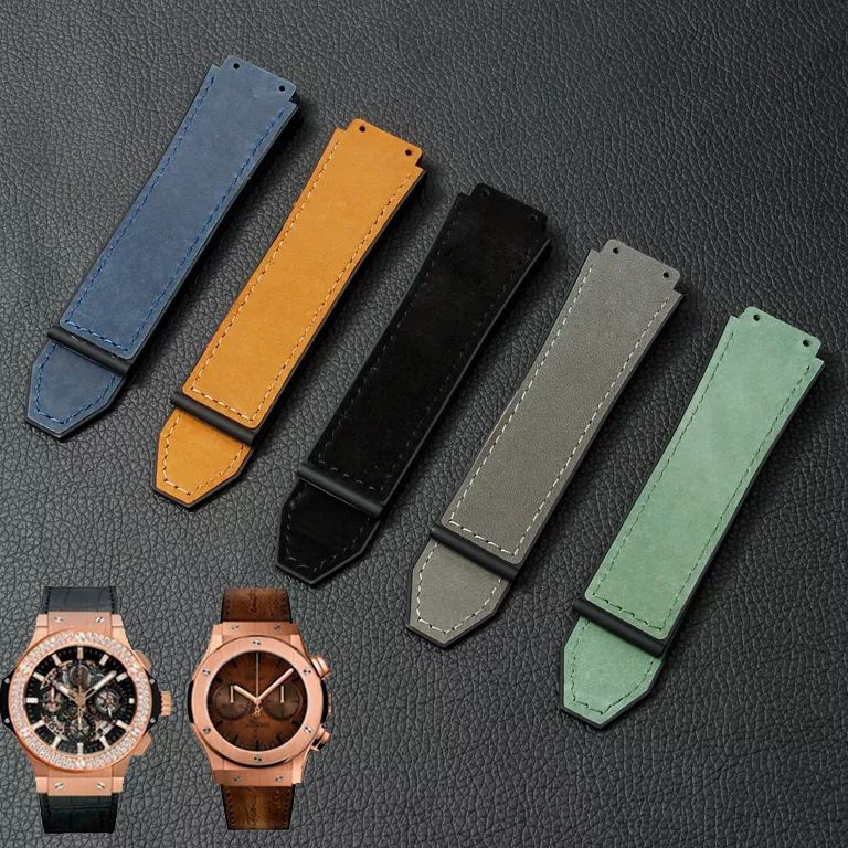 KODE C43V Strap Tali Jam Hublot Kulit Polos TaliStrap Jam Tangan Hublot Geneva Bludru Tali Jam Tanga