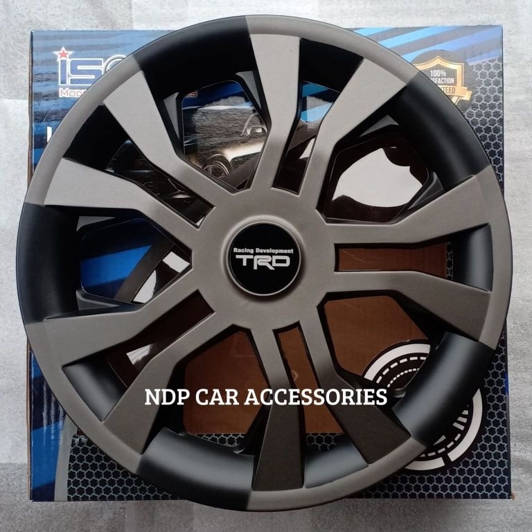 KODE E15F BT AbuAbu Hitam  Dop Roda Mobil Ring 13 Dan 14 Wheeldop  Welldop  Cover Velg Mobil Univers