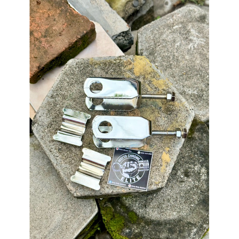 Setelan Rantai GL Pro SUDAH CHROME- Stelan Rante Anting Chain Adjuster Arm Arem Plat Mega Pro