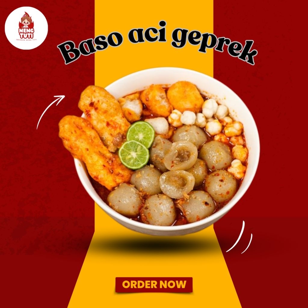 

baso aci jando sambal geprek / baso aci sambal geprek / boci instan isi jando