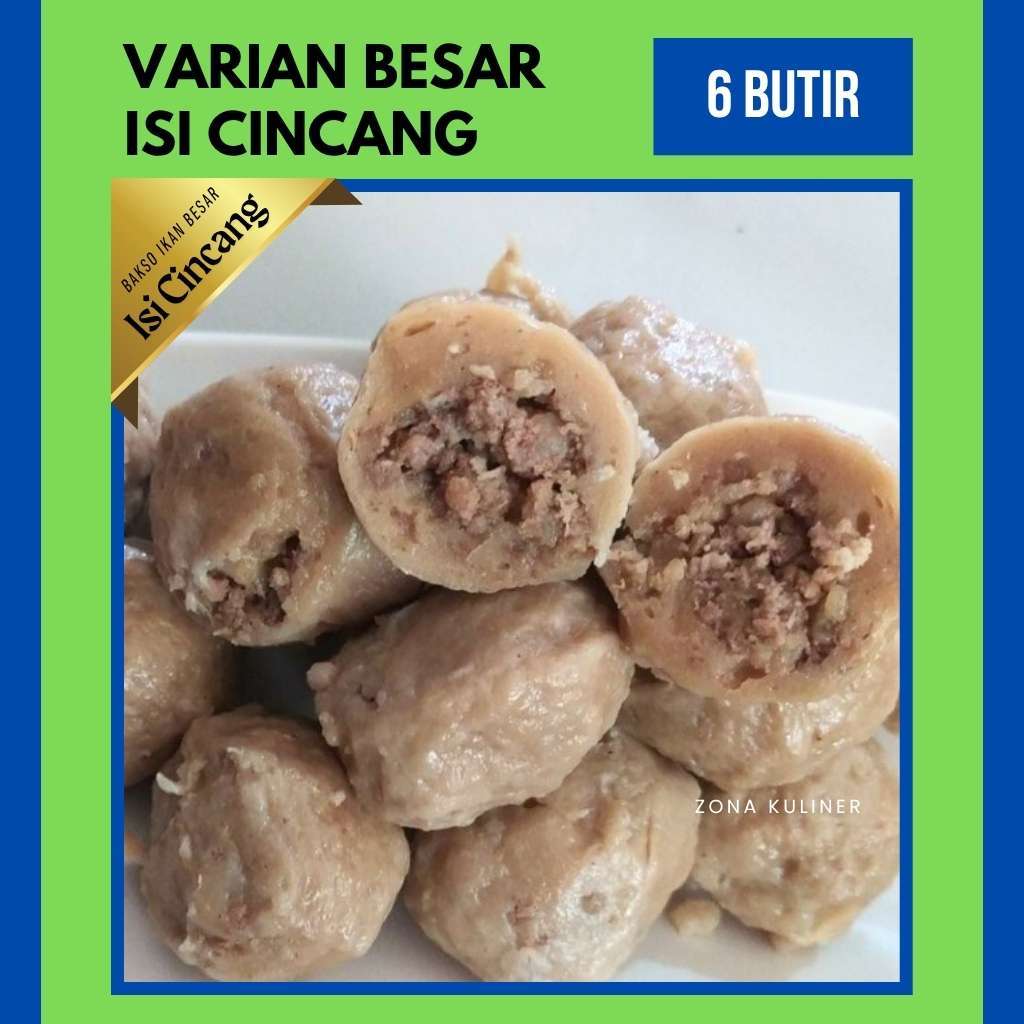 

Bakso Ikan Isi Cincang Varian Besar 6 Butir
