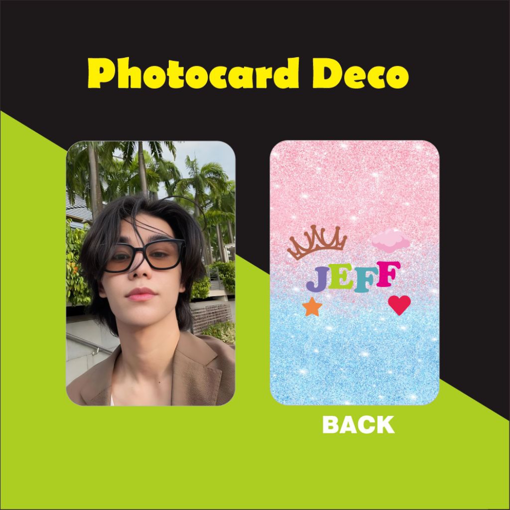 photocard deco jeff satur laminasi glossy