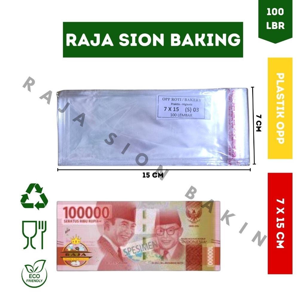 Plastik OPP Uang Kertas 7x15 / Plastik Lem Uang