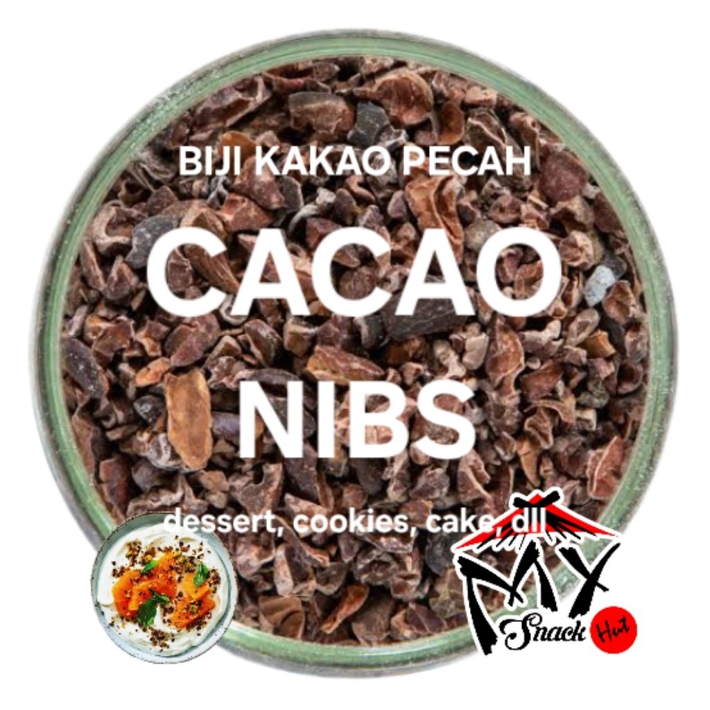 

Lezatoz_Genz Cacao Nibs 50Gr Pecahan Biji Coklat Chocolate Nib Granola Topping Ice Cream Yoghurt Kue
