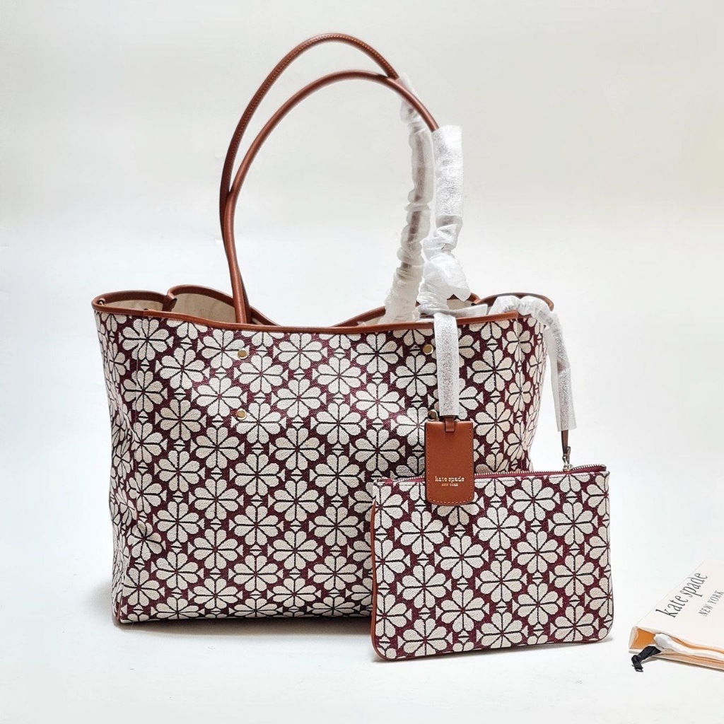 Tas Wanita Branded KS Flower Jacquard Large Everything Tote 100% Original