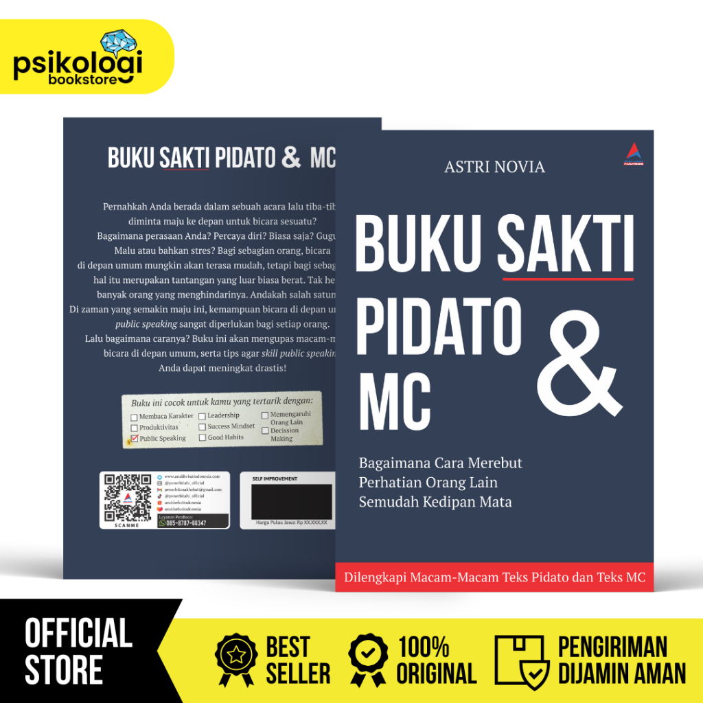 BUKU SAKTI PIDATO & MC: Bagaimana Cara Merebut Perhatian Orang Lain Semudah Kedipan Mata