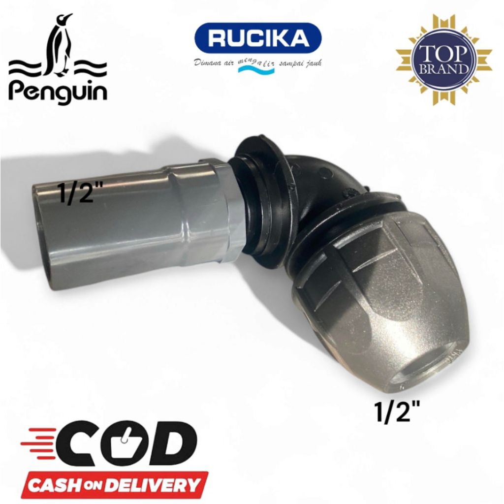 sambungan pipa HDPE ke pipa PVC ukuran 1/2 inch/ malle elbow/ SDD/ Paketan termurah berkualitas ting