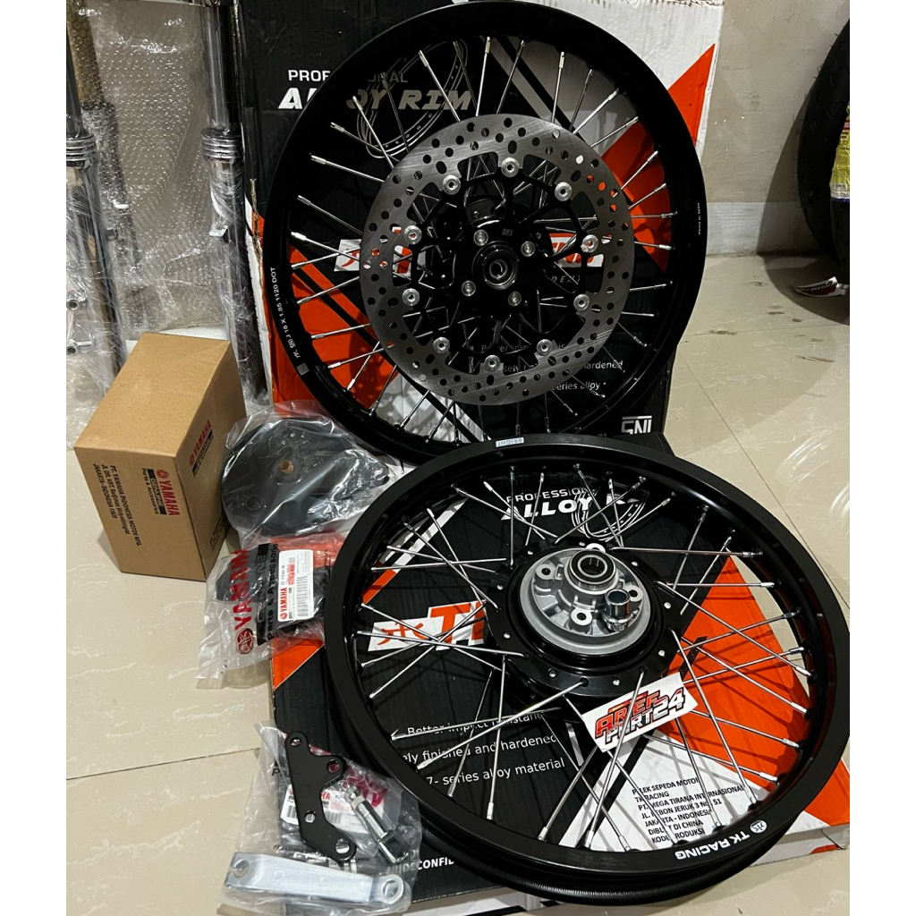 VELG SET PNP RXKING PAKET VELG RING 18 TK RACING 160.185.215 RING 18 TROMOL DEPAN RX KING BELAKANG R