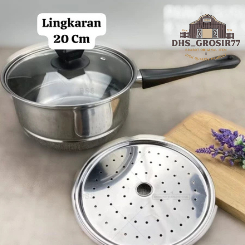 Panci Kukus/ Panci Mie/ Panci Tutup kaca/Terlaris /Panci kukus terbaru/panci kukus original