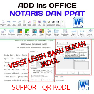 Software Aplikasi minuta NOTARIS dan PPAT ( addon word )
