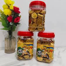 

Permen Koin Coklat Coin Choco Bites Toples Besar 1 Jar 480g Isi Banyak Coklat Anak Cemilan Jadul